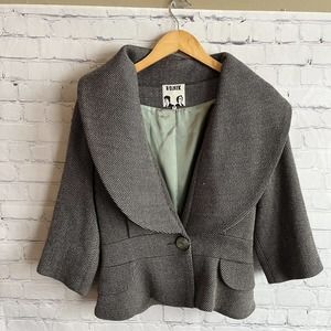 RARE ROANIK BLACK WOOL BLAZER 8